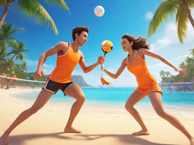 九游体育网站_ 世界沙滩排球橙色战队对抗，浪漫海岸线的激情碰撞