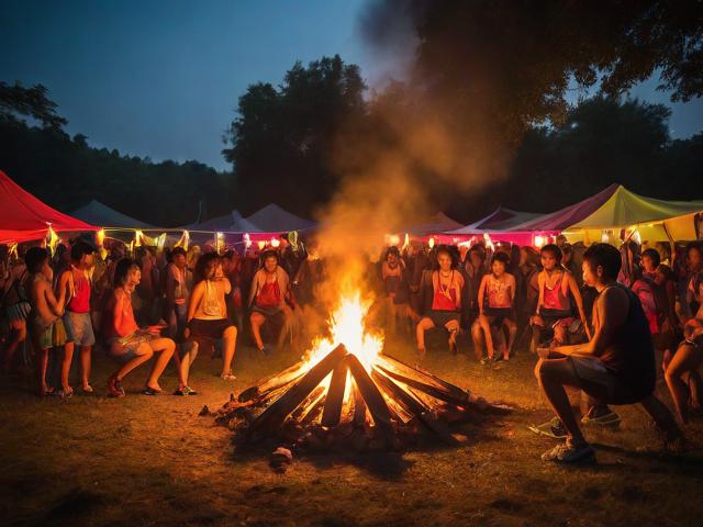 九游体育网站_ 乡村篝火晚会运动会，乡土气息浓郁的运动盛典，篝火晚会集体游戏